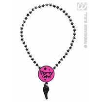 Ketting met fluitje partygirl