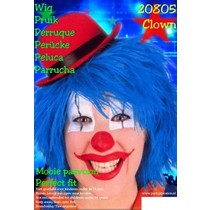 Clownspruik blauw