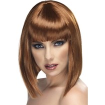 Glamour pruik bruin