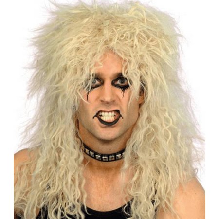 Carnavalspruik: Pruik lang haar blond Rocker