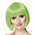 Pruik bobline groen