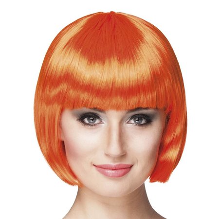 Pruik bobline new look oranje