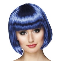 Pruik bobline new look blauw