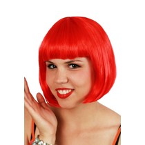 Toppers eco bobline pruik rood