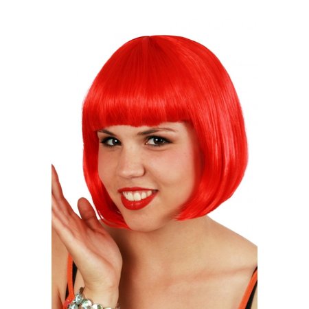 Toppers eco bobline pruik rood