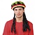 Feestpruiken: Pruik rasta met Bob Marley muts