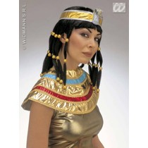 Pruik Cleopatra inclusief hoofdband en kraag