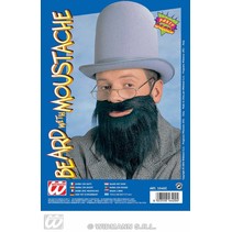 Partybaard met snor zwart