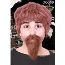 Snor + baard bruin