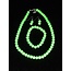 Ketting-Armband-Oorbellen Fluor Groen