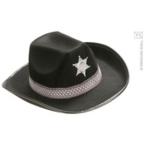 Hoed Sheriff kind zwart Deluxe