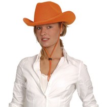 Cowboyhoed oranje vilt