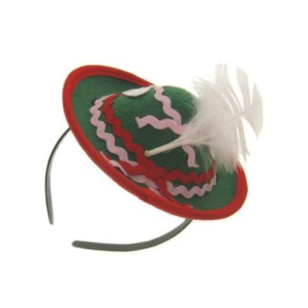 Tiroler mini hoed met diadeem