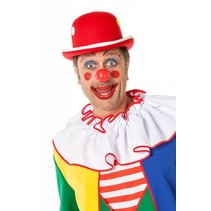 Bolhoed Clown met noppen rood