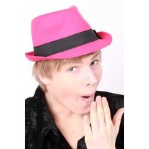 Hoed kojak pink