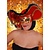 Oogmasker dames venetie rood met hoed