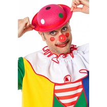 Clownshoed met noppen neon roze