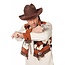 Texas hoed met suedine bruin