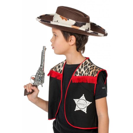 Texas hoed met koeband bruin