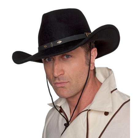 Rodeo hoed wolvilt zwart