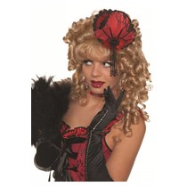 Mini glamour hoedje elite rood