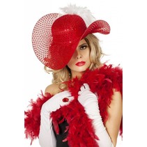Bea hoed pailletten rood