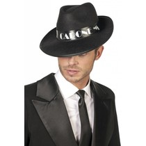Al Capone hoed zwart eco