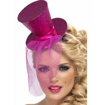 Fever mini hoedje roze