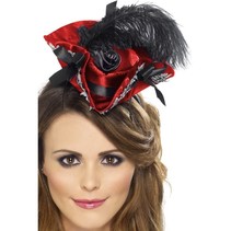 Piratenhoed op haarband rood