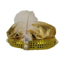 Hoed Sultan goud + pluim