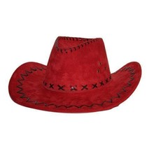 Hoed Cowboy suede rood