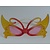Funbril vlinder geel/rood