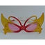 Funbril vlinder geel/rood