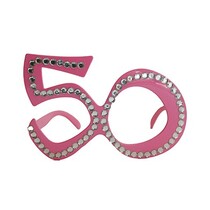 Funbril 50 met steentjes roze