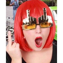 Funbril middelvinger goud