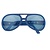 Bril disco glitter blauw