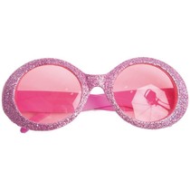 Bril Disco neon roze