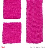 80's zweetband set neon roze