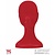 Hoofd fluweel rood