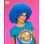 Pruik Afro blauw extra krul elite