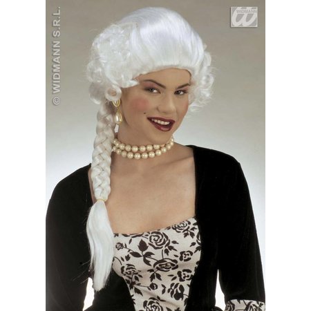 Pruik Hertogin Josephine wit