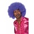 Afro pruik paars