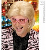 Pruik wetlook blond man