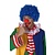 Clownspruik blauw