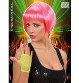 Pruik rave roze