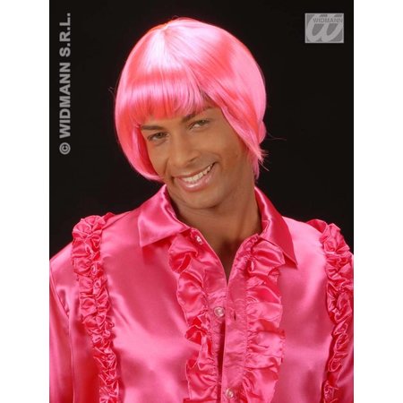 Pruik rave roze