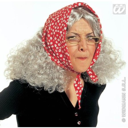Oma-Heksenpruik met hoofddoek