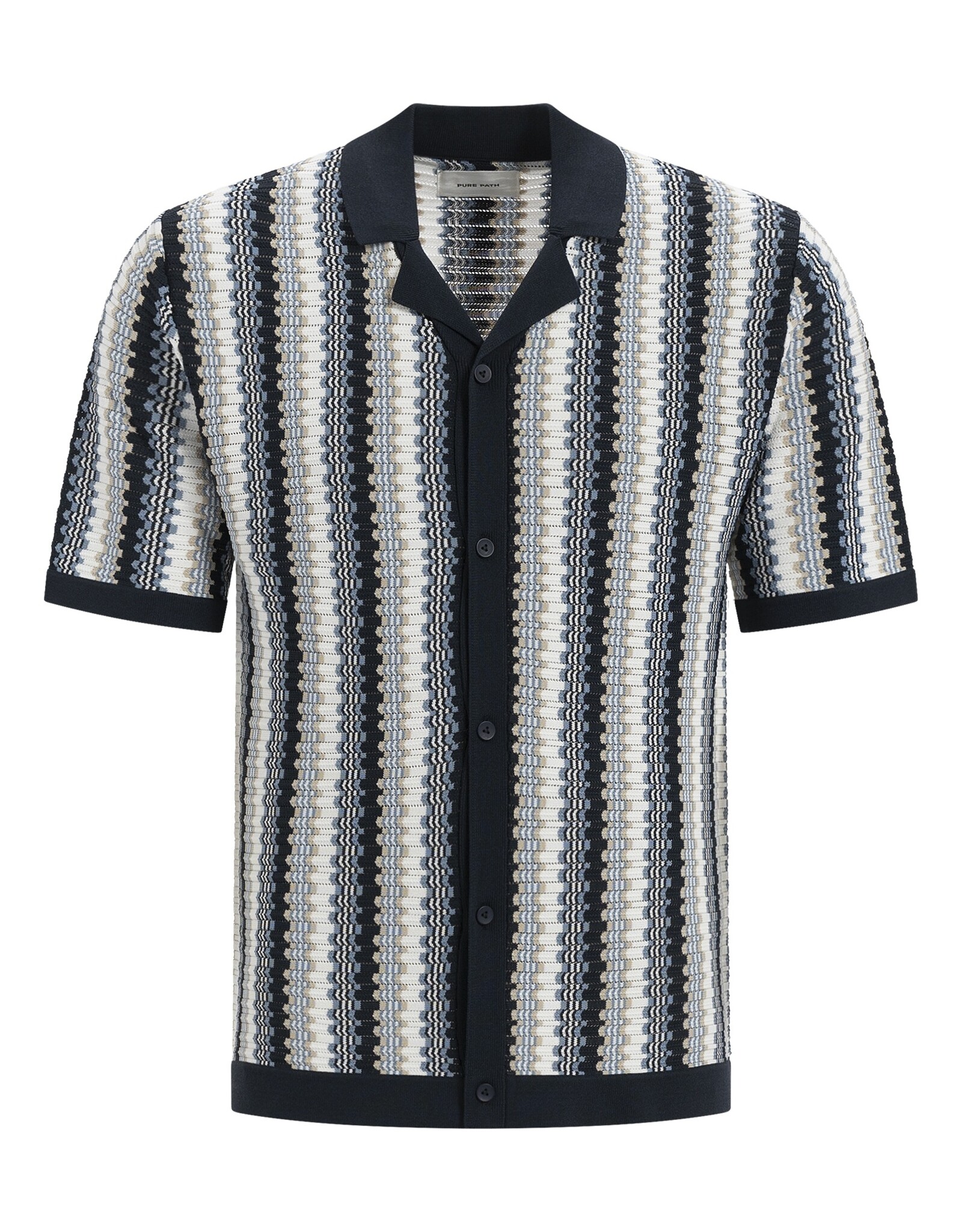 Pure Path Striped Knitwear Shirt