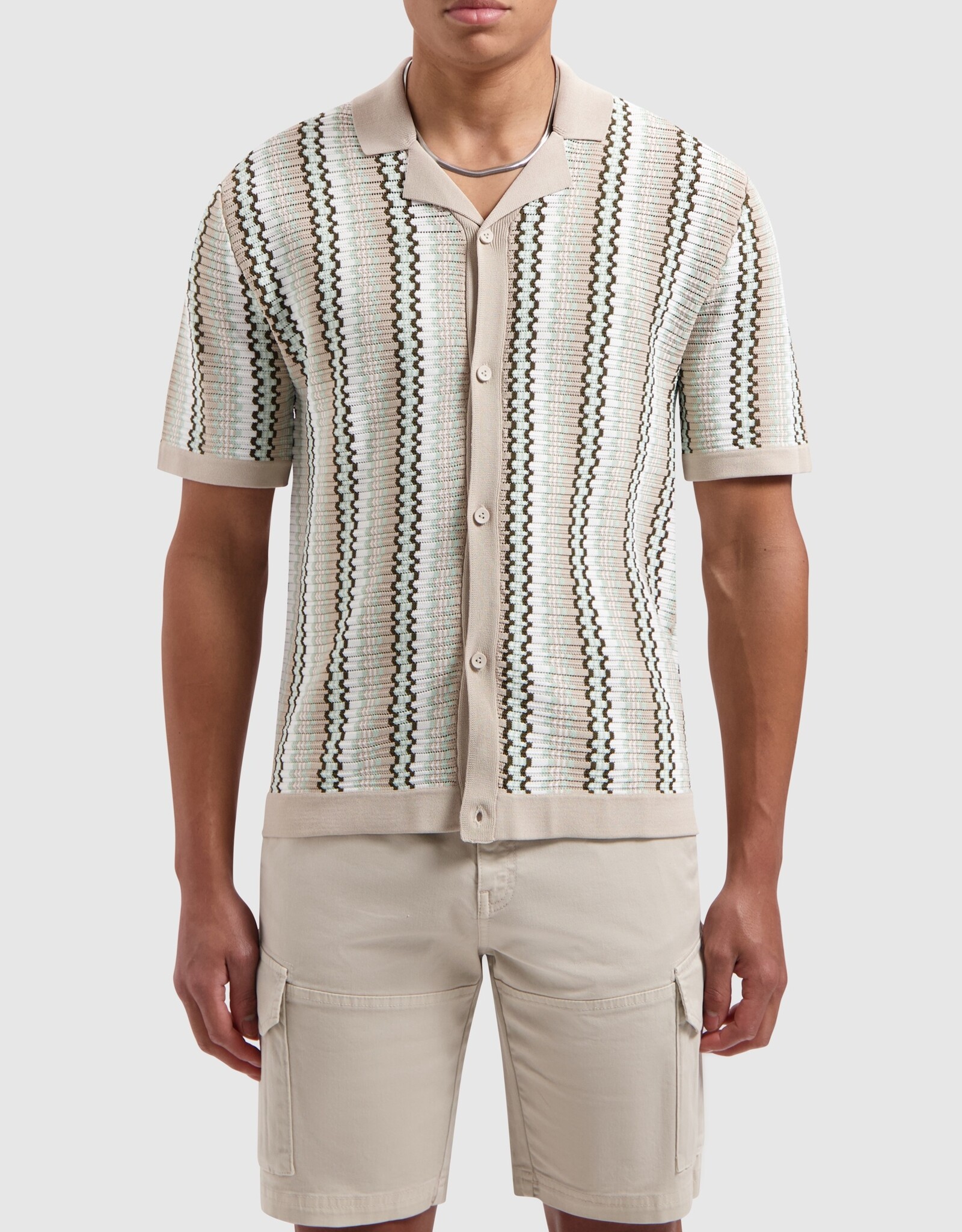 Pure Path Striped Knitwear Shirt