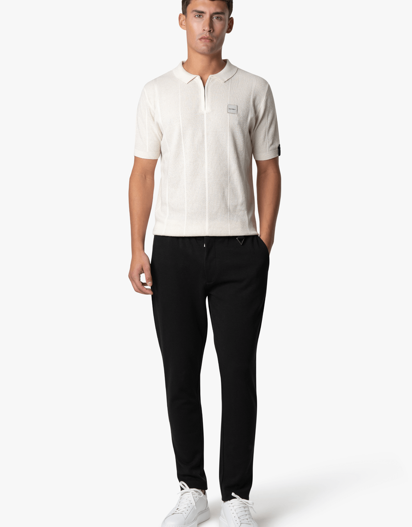 Quotrell Arena Knitted Zip Polo